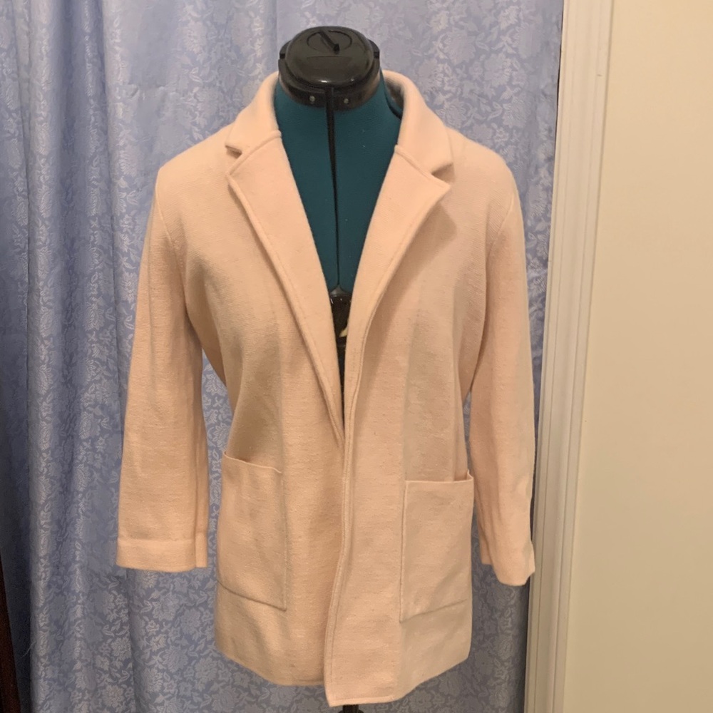 J. Crew Women's Light Pink Sweater Blazer
